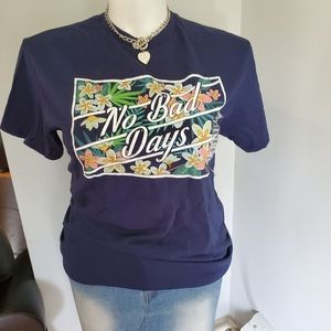 BRAND NEW  Navy blue and Floral Graphic Tee Size M